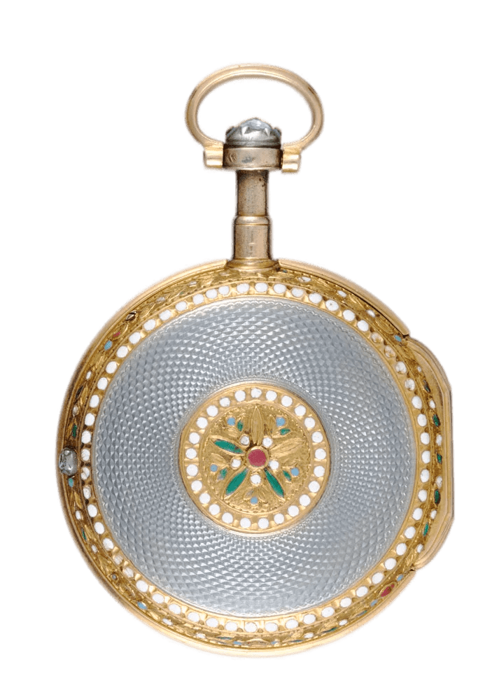 GOLD AND ENAMEL FRENCH VERGE POCKET WATCH Circa 1790 » Watch Museum