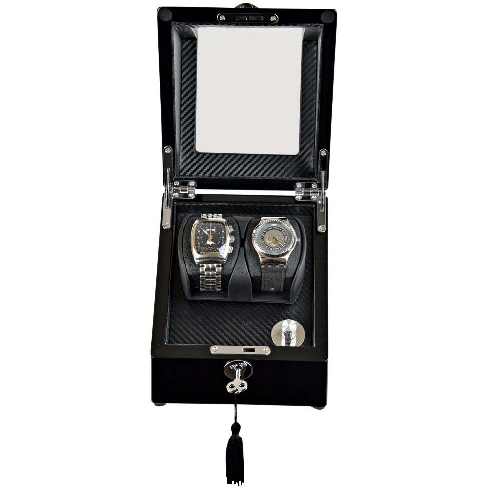 Luxury Display Dual Automatic Watch Winder model Astro2BKCFLED