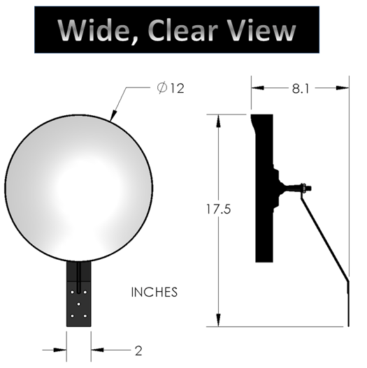 12 inch Diameter Convex Mirror ProductIQ LLC