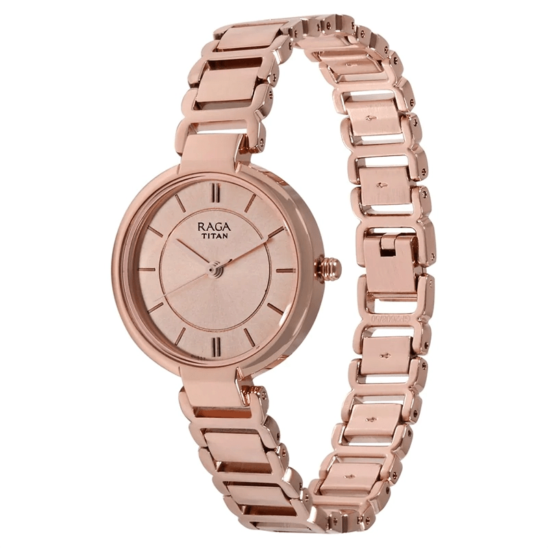 Titan 2608WM01 Raga Viva Rose Goldtone Ladies Watch