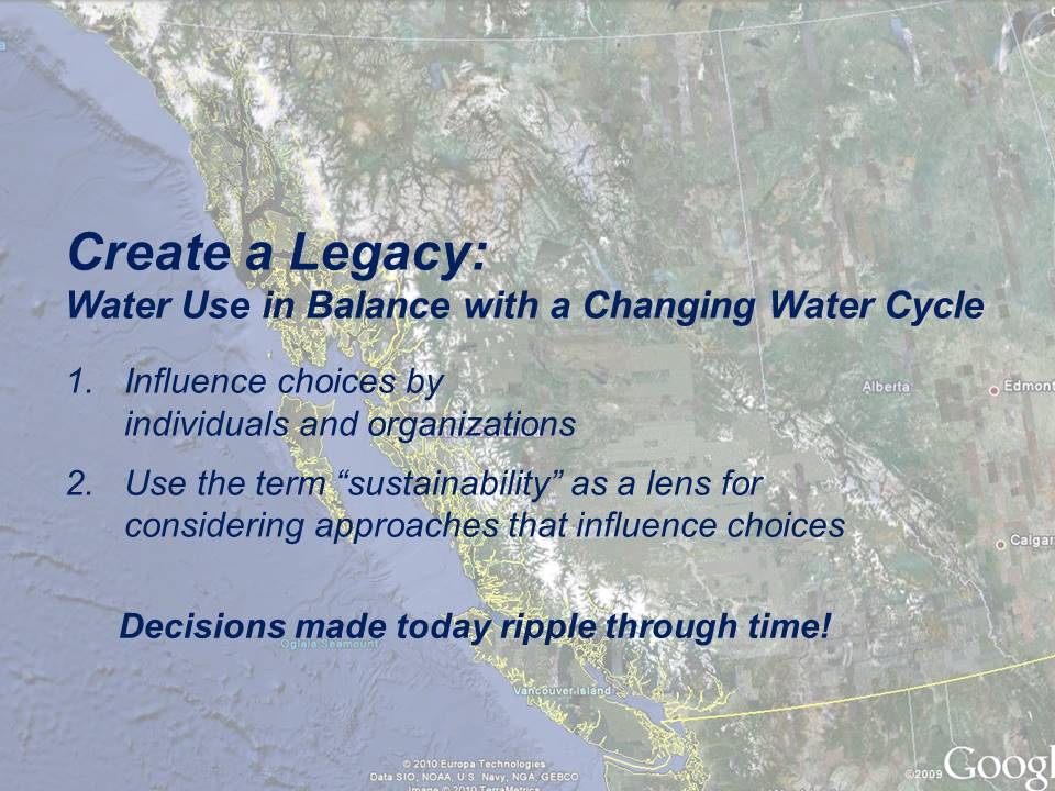 USING SCIENCE TO ESTABLISH A LANDSCAPE WATER BUDGET “The BC Landscape