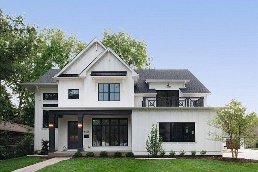 25 Stunning Black Trim and White Windows Exteriors WaterbuckPump