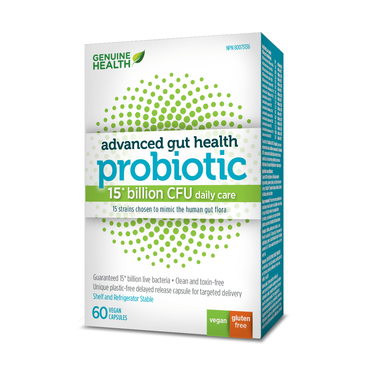 Genuine Health Advanced Gut Health Probiotic 15 Billion CFU The Water Bug Health Food Store