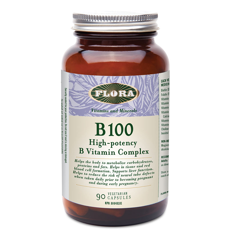 Flora B100 High Potency B Vitamin Complex The Water Bug Health Food Store