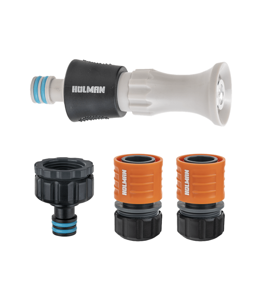 12mm Plastic Hose Nozzle set Grip 'n' Lock