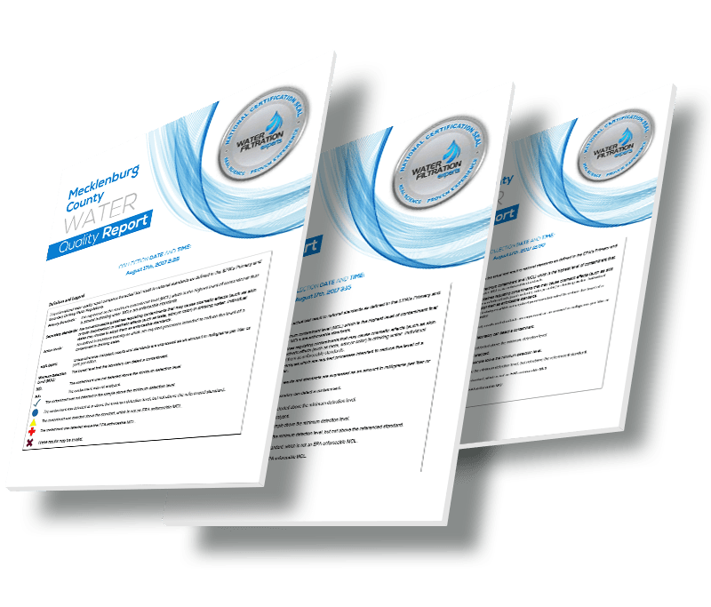 MECKLENBURG COUNTY WATER QUALITY REPORT Water Filtration Experts