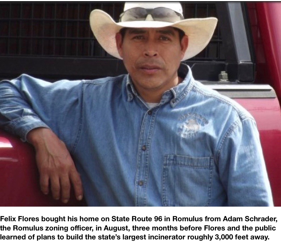 Romulus Zoning Officer Sold Home 3,000 Feet From Proposed Incinerator Site Water Front Peter