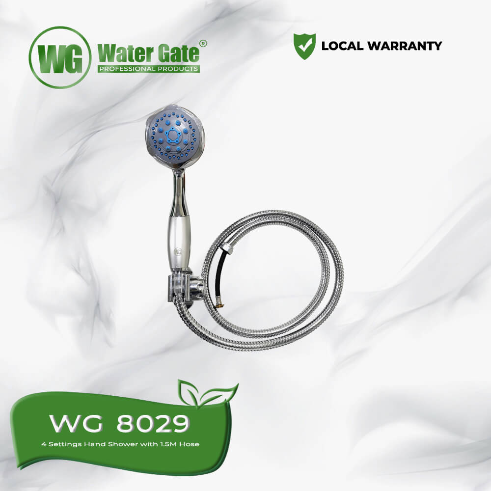 Water Gate WG 8029 | 4 Settings Hand Shower with 1.5M Hose - Watergate