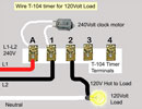 How to wire Intermatic T104 and T103 and T101 timers