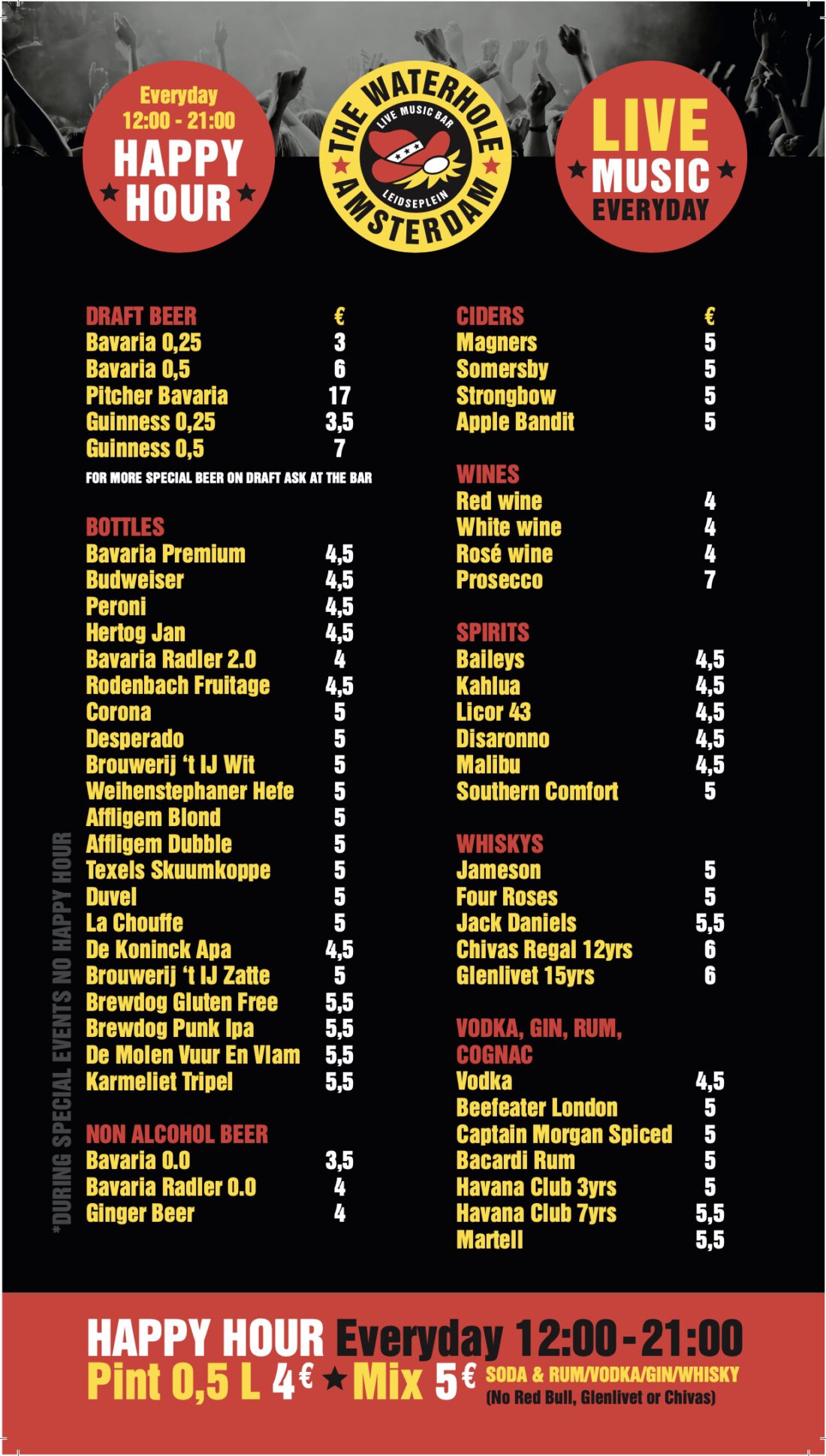 Menu The Waterhole
