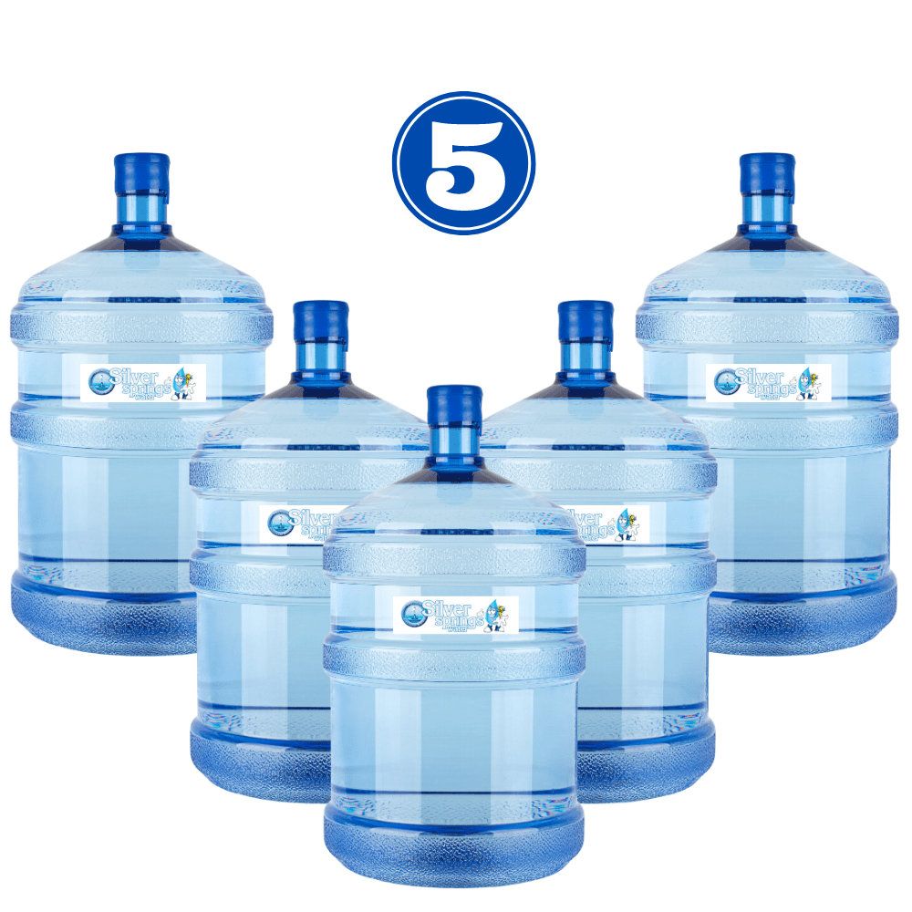 Electrolyte Water 5Gallon 5 Pack Silver Springs Bottled Water