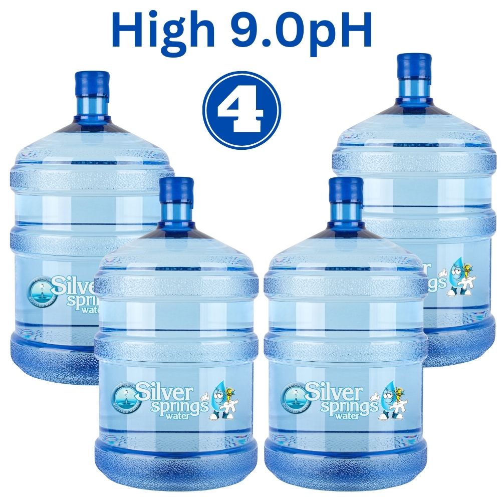 Alkaline Water 5Gallon 4 Pack Silver Springs Bottled Water Delivery