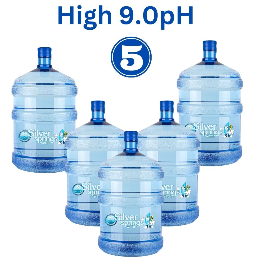 Alkaline Water 5Gallon 5 Pack Silver Springs Bottled Water Delivery in Las Vegas