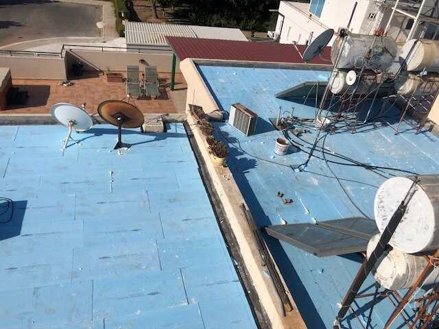 Leaking Flat Roof, Geriskipou Waterproofing Cyprus