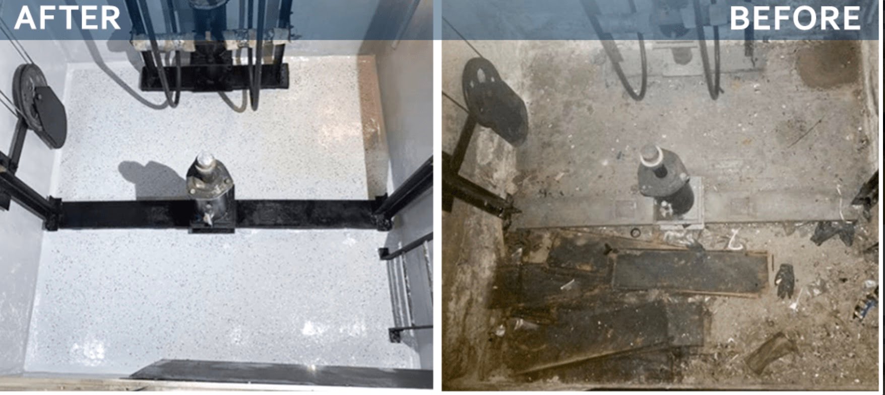 Elevator pits waterproofing & repairs Waterproof Masters & Associates