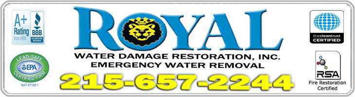 Royal Water Damage Philadelphia 12156572244 Flood Water Cleanup, Basement Drying, Carpet