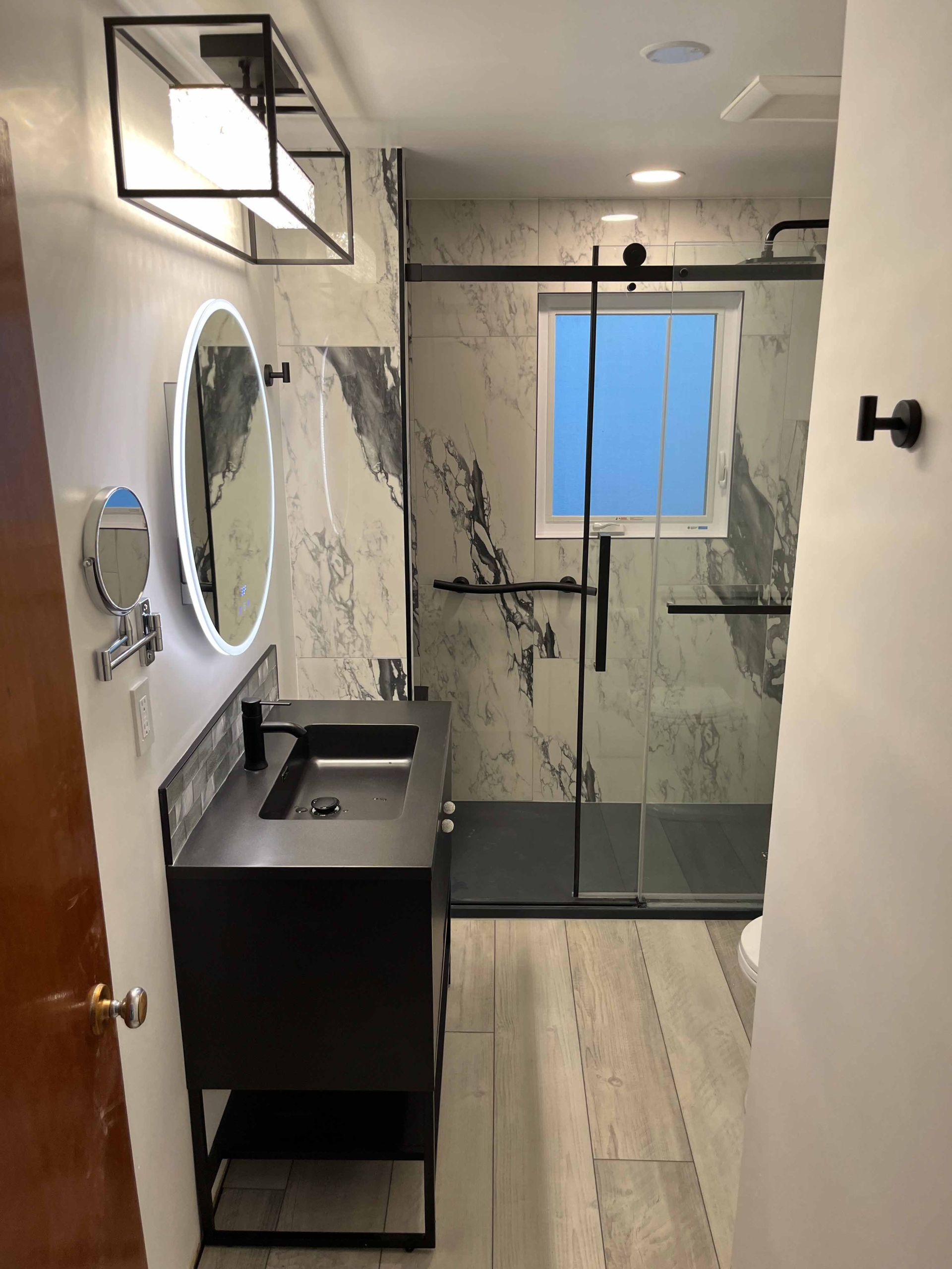 Terrace Green Tub to Shower Edmonton Water Works Bathroom Renovations