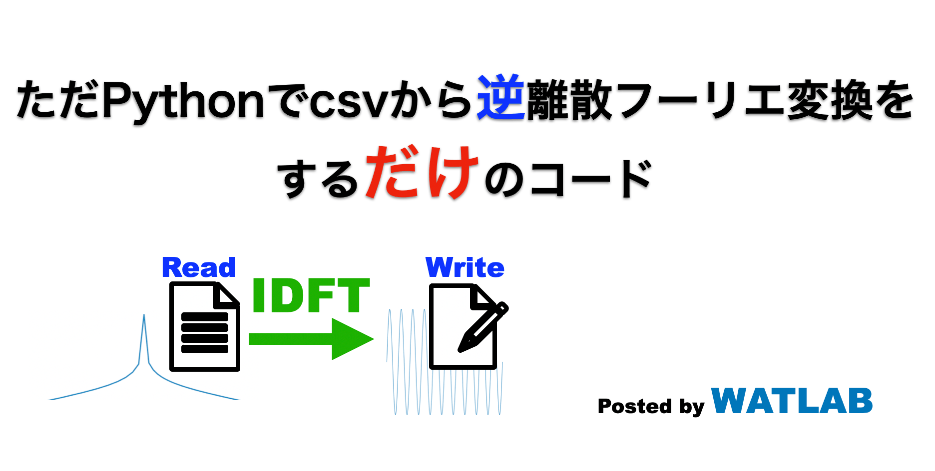 ただPythonでcsvから逆離散フーリエ変換をするだけのコード WATLAB Python, 信号処理, 画像処理, AI, 工学, Web