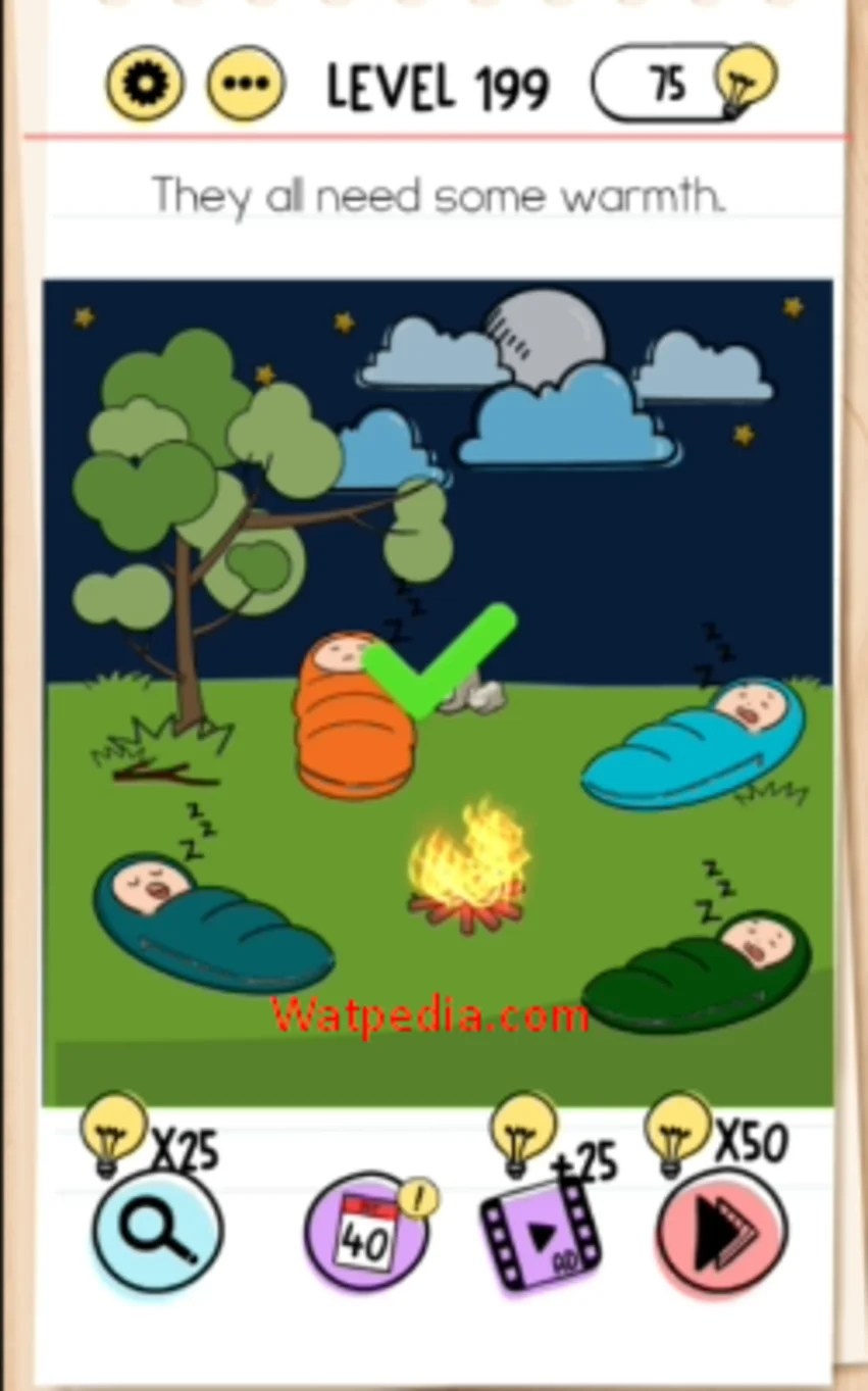 Brain Test Level 199 They all need some warmth