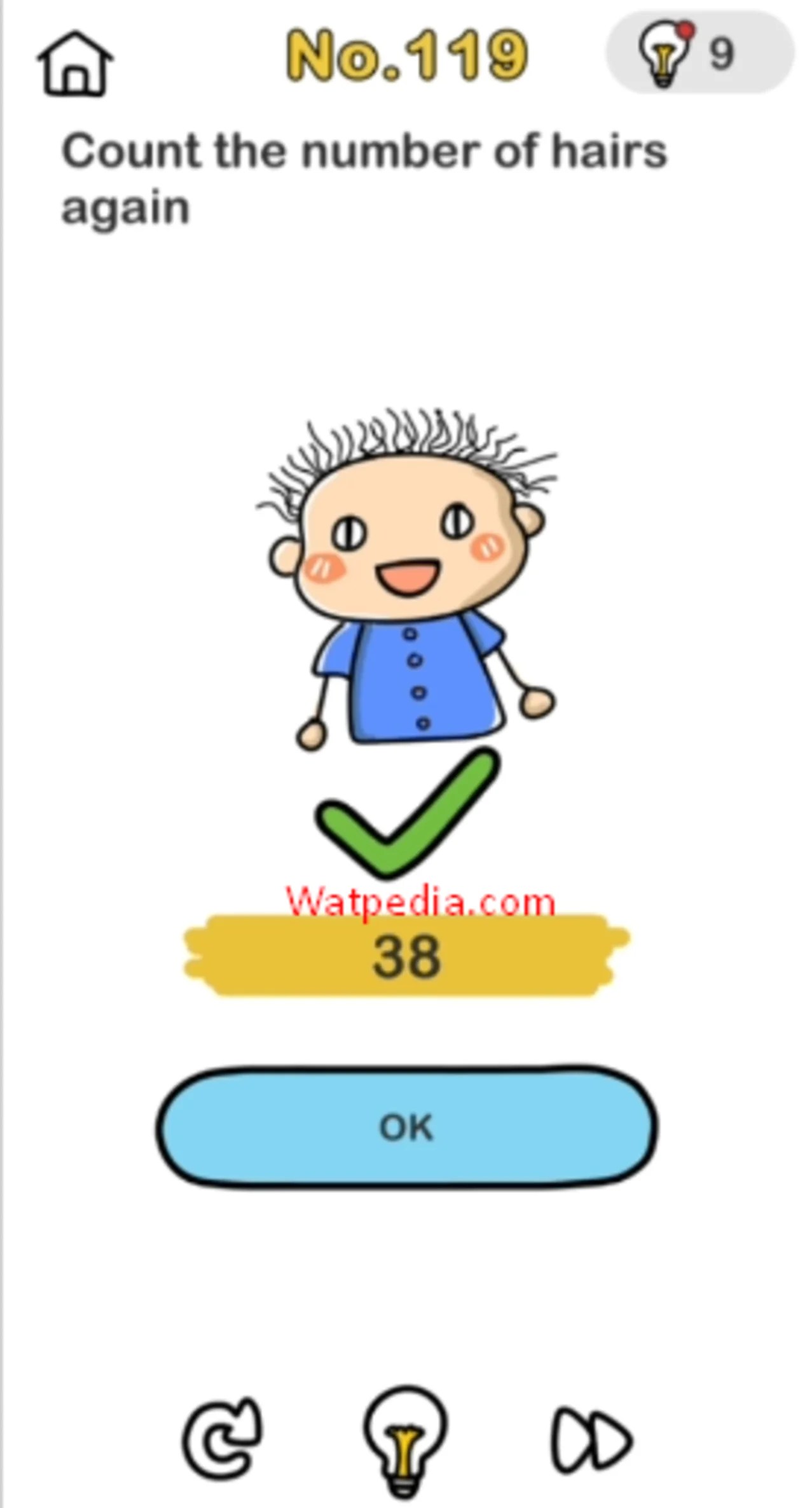 BRAIN OUT Level 119 COUNT THE NUMBER OF HAIRS AGAIN ️ ️ ️