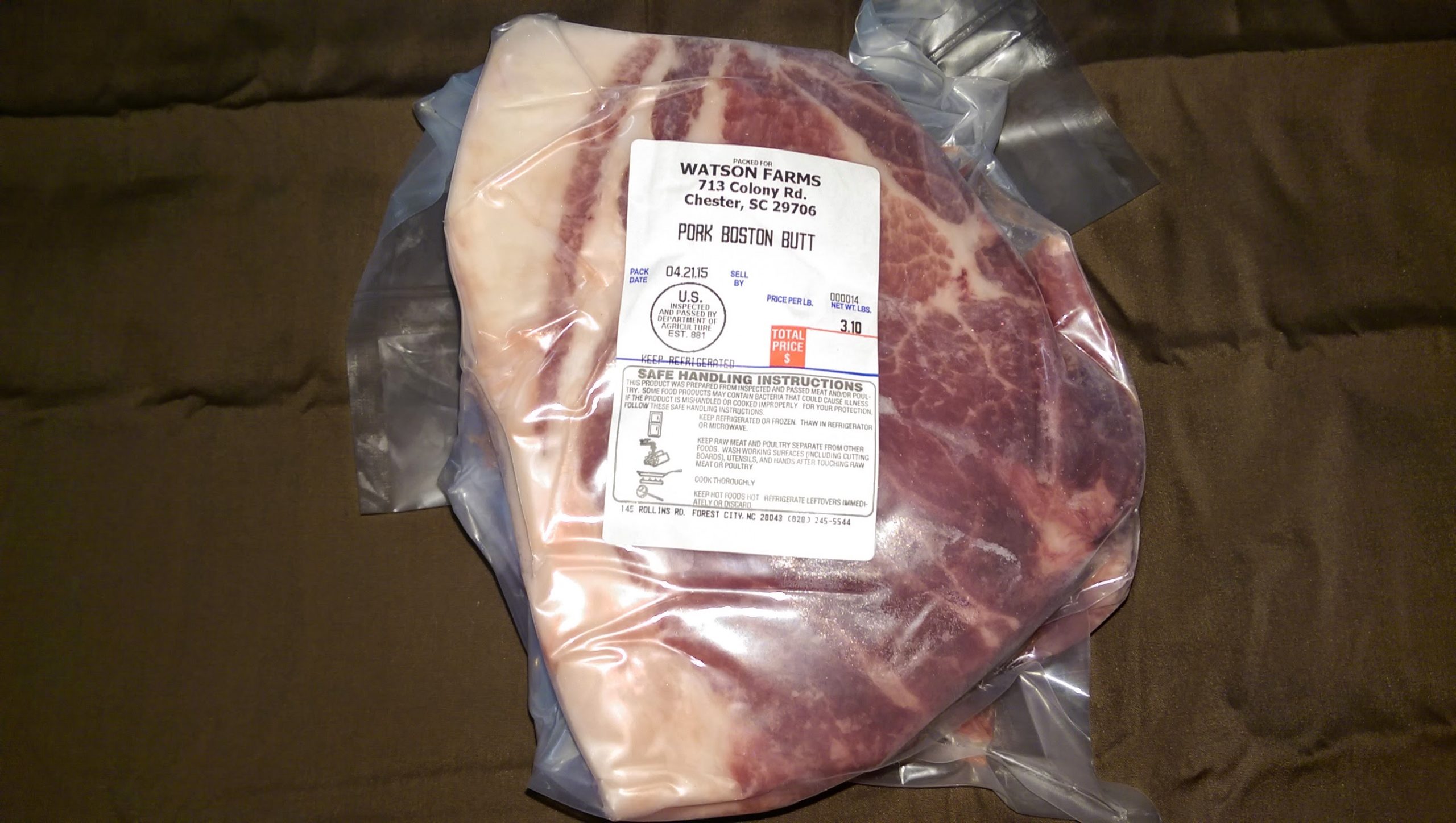 Whole Pig Bundle Standard Cuts Watson Farms
