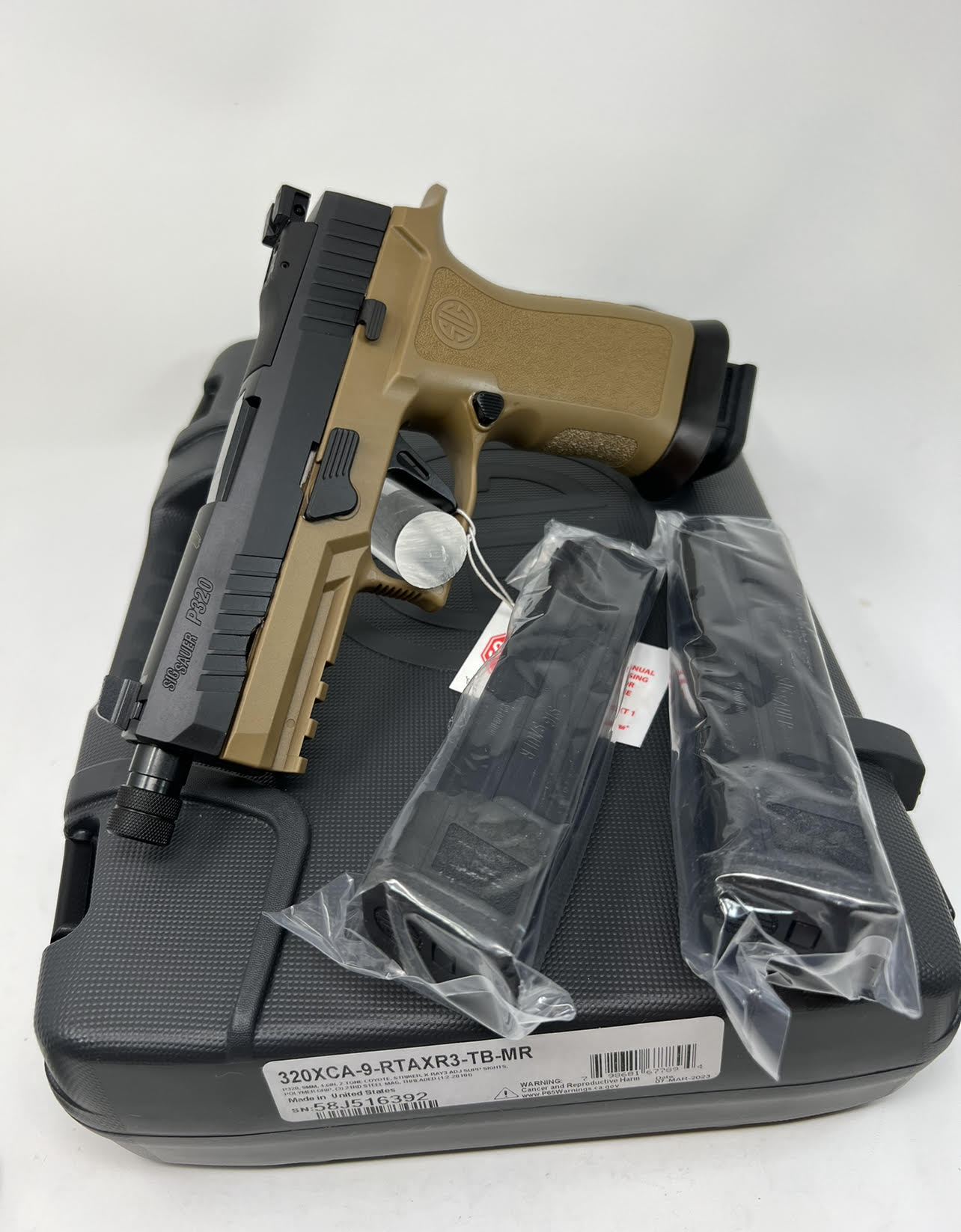 SIG New SAUER P320 XCARRY 9MM OPTICS READY THREADED MARINE RAIDER