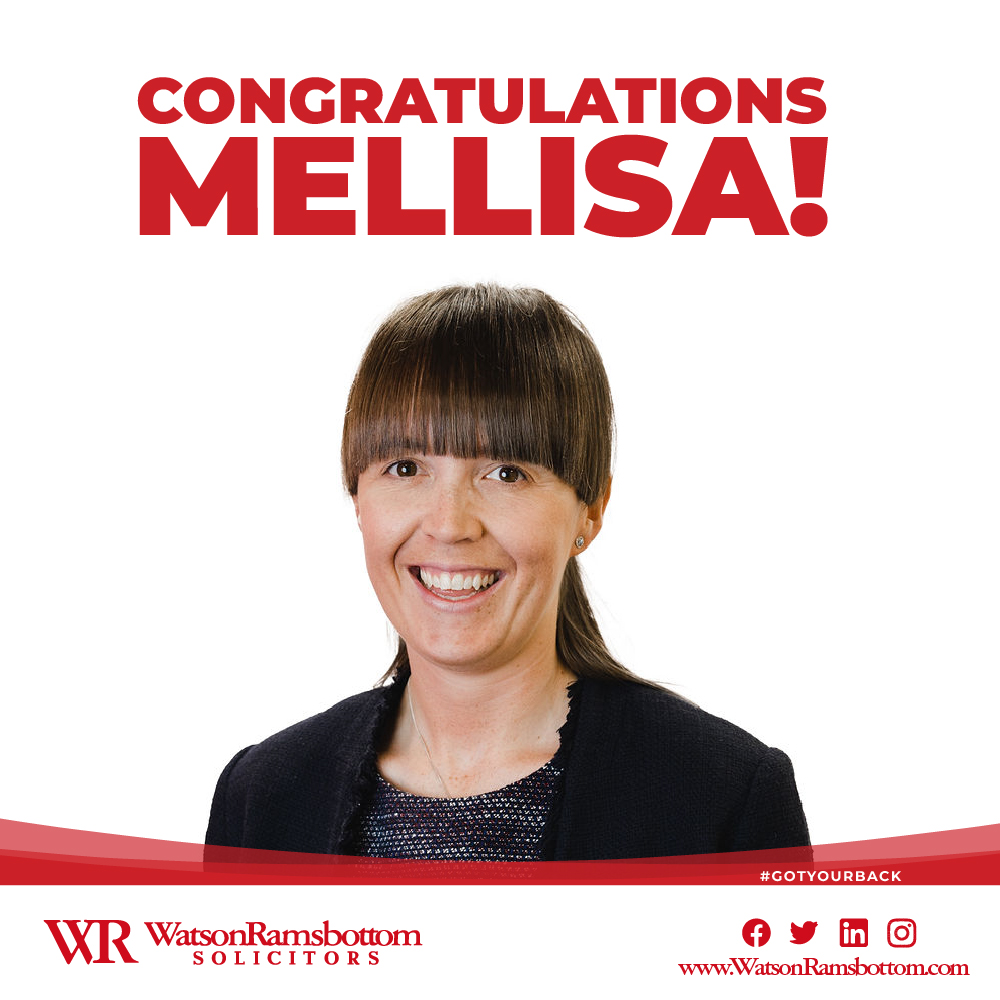 Congratulations Mellisa Garswood Watson Ramsbottom Solicitors
