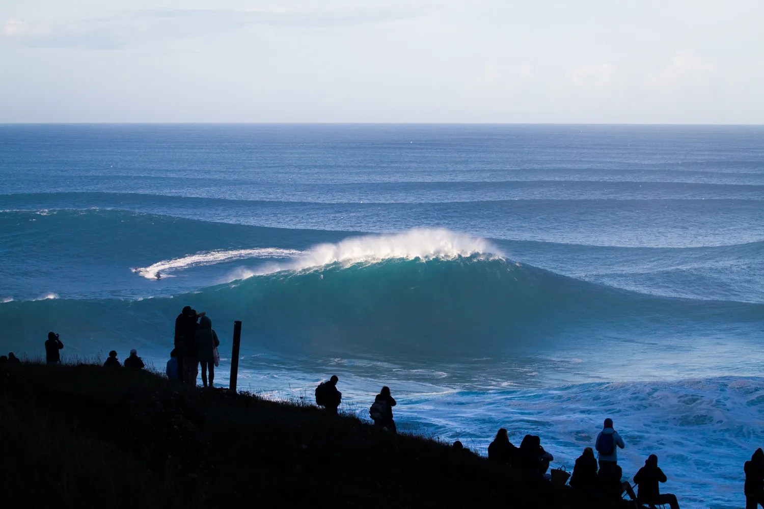 The First Swell of the Season at Nazaré Wavelength Surf Magazine since 1981