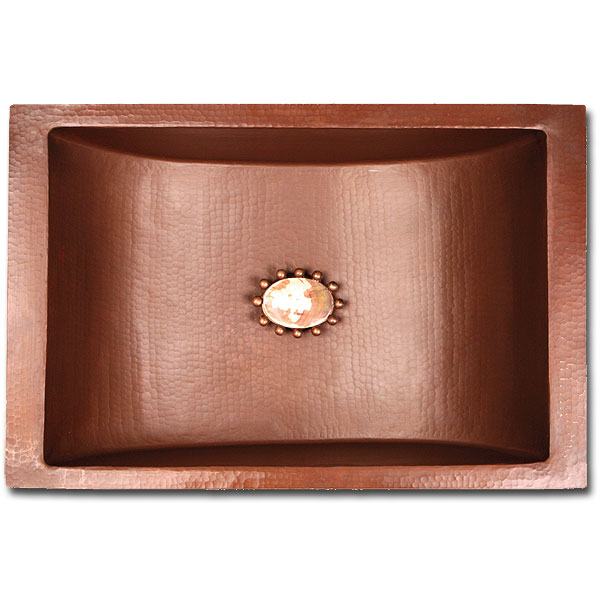 Linkasink Bathroom Sinks Copper C052 WC Rectangle Bowl Copper Bath