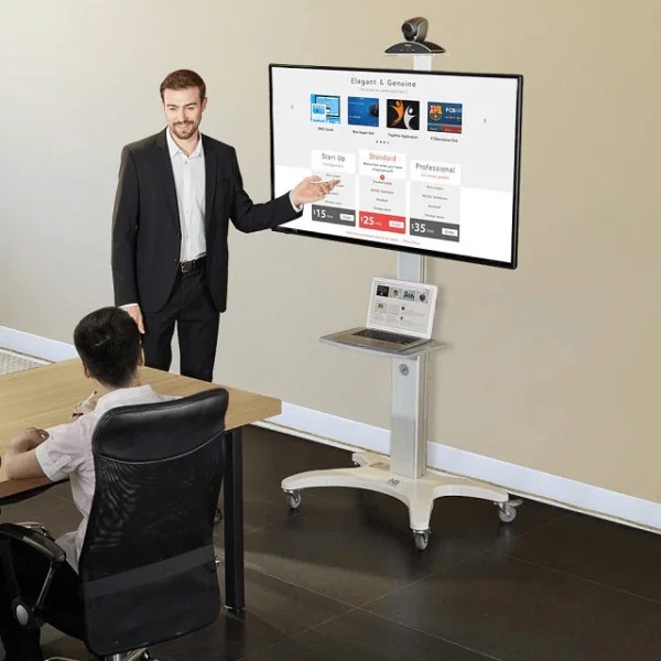 Video Conferencing Equipment Floor Stand for 32″ 65″ Screen With