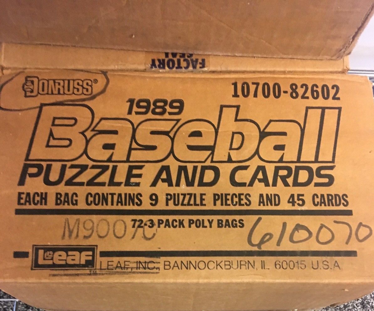 1989 Donruss Baseball Unopened Rack Case Wax Pack Gods