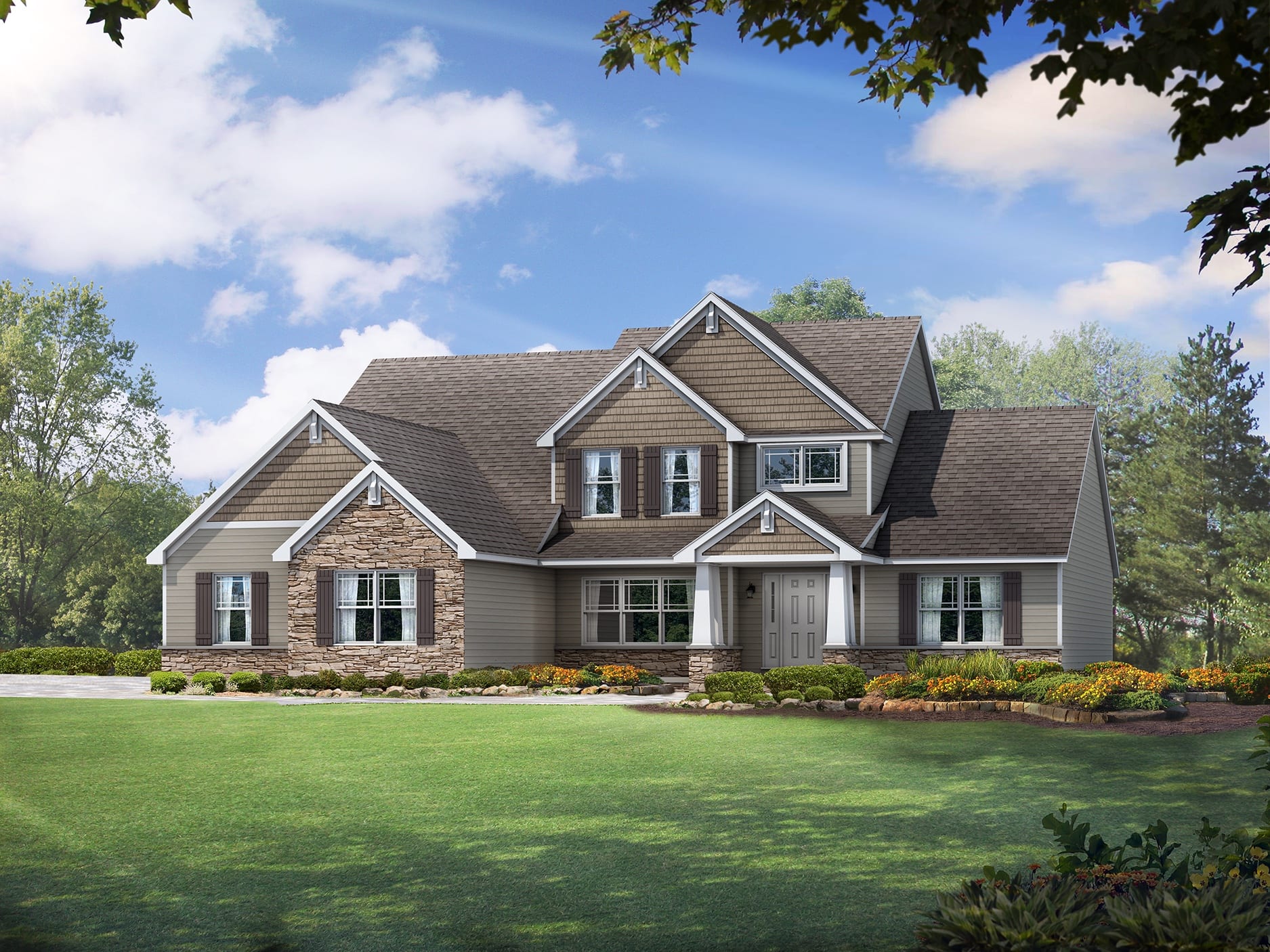 Covington Floor Plan TwoStory Master Down Home Wayne Homes