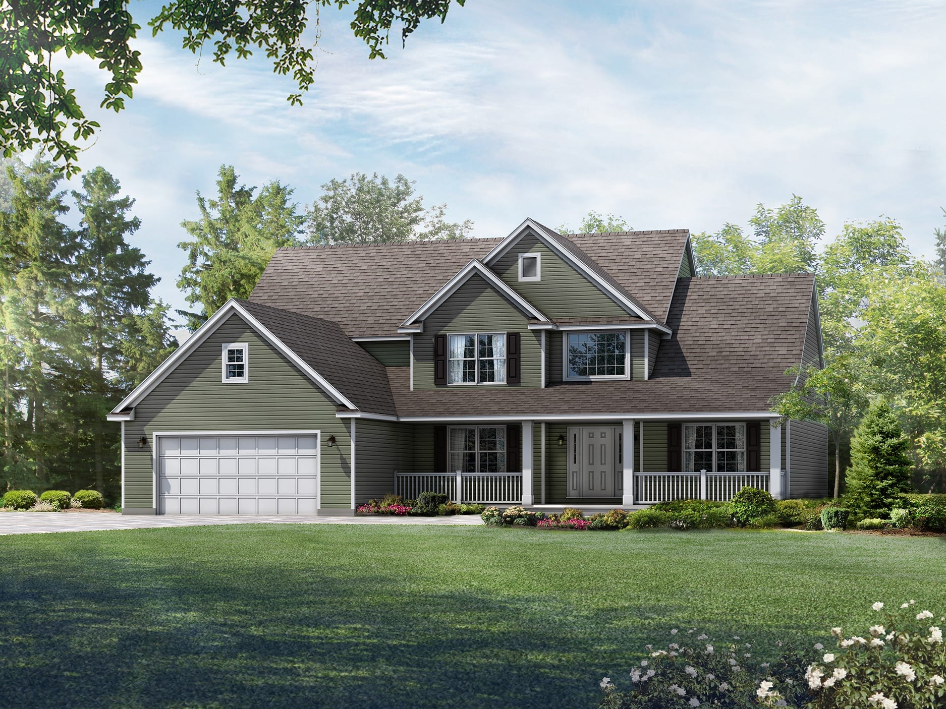 Covington Floor Plan TwoStory Master Down Home Wayne Homes