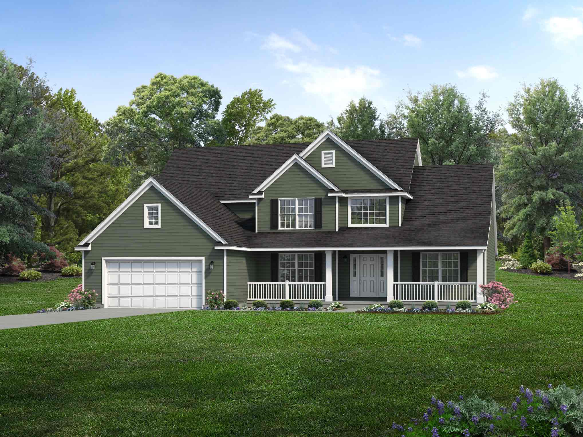 Covington Floor Plan TwoStory Master Down Home Wayne Homes