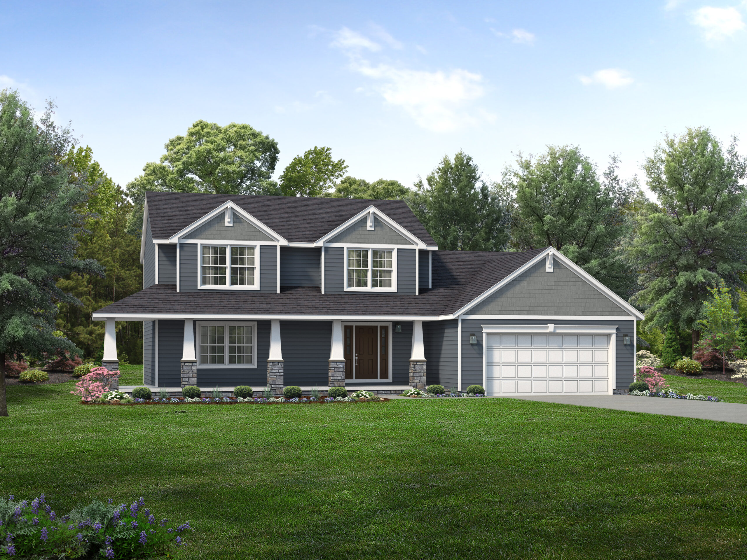 Cumberland II Floor Plan TwoStory Master Down Home Wayne Homes