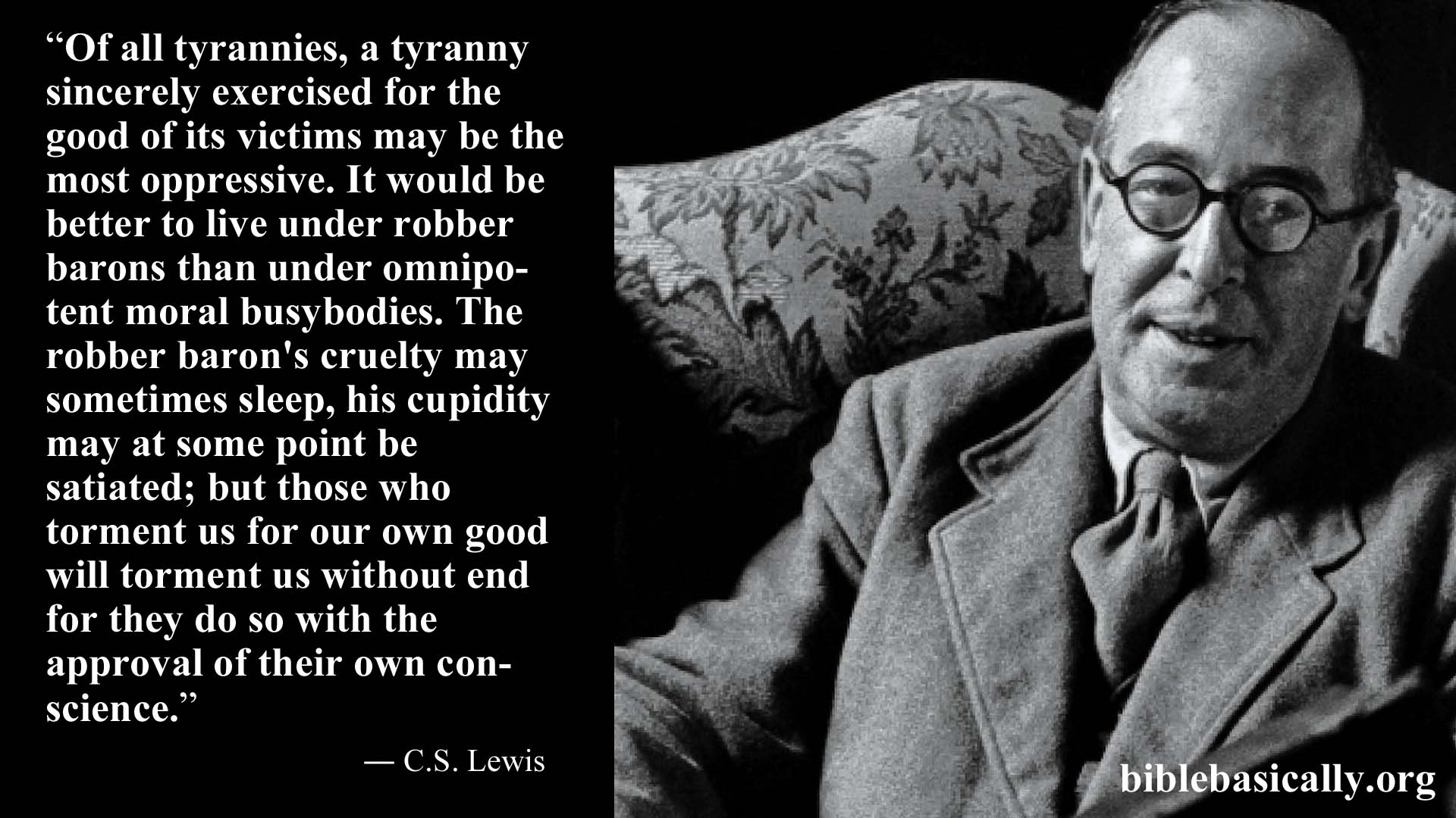 cs lewis tyranny quote A Tyranny Sincerely Exercised | Wayne Lewis Rants