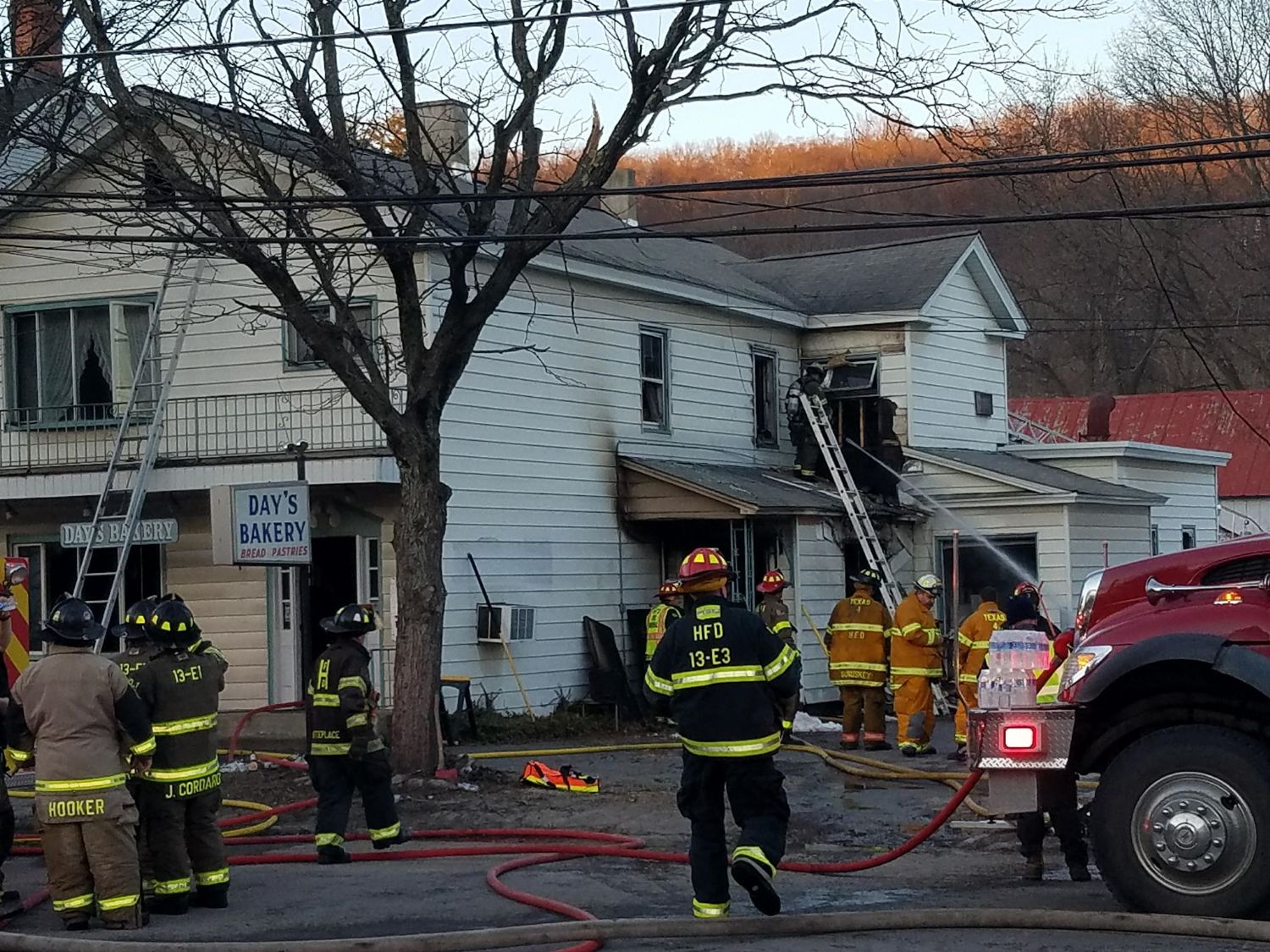 Fire Damages Day's Bakery in Honesdale