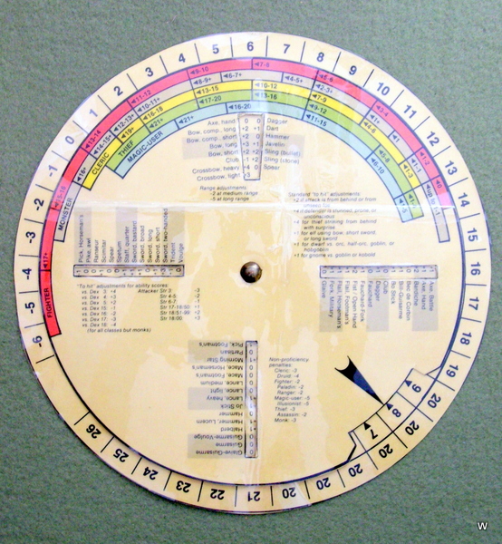 Fighting Wheel Make quick work of bythebook AD&D combat (1981