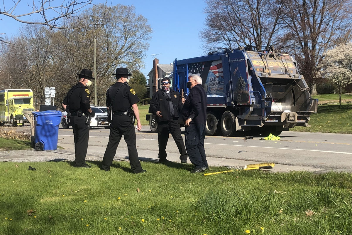 Garbage truck driver hit by driver in Macedon in stable condition The