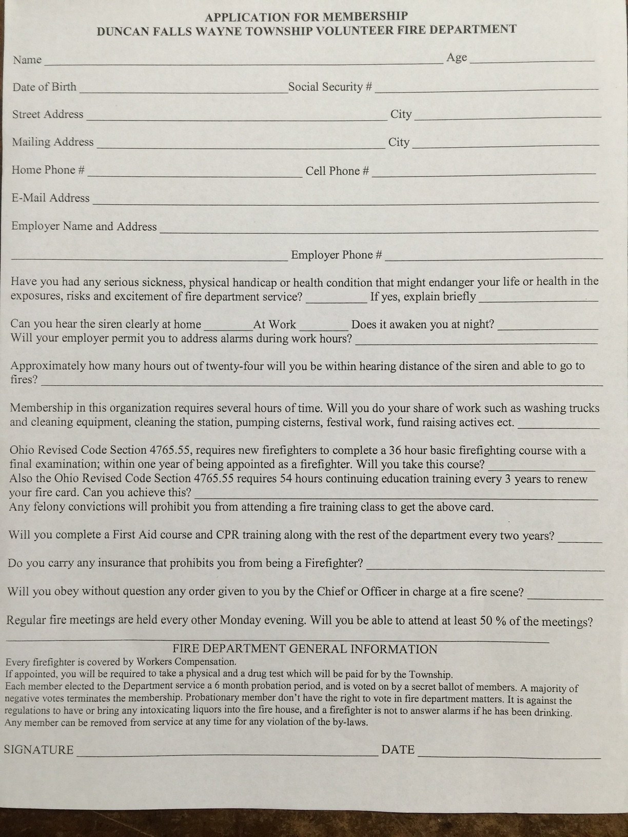 Forms — Wayne Township