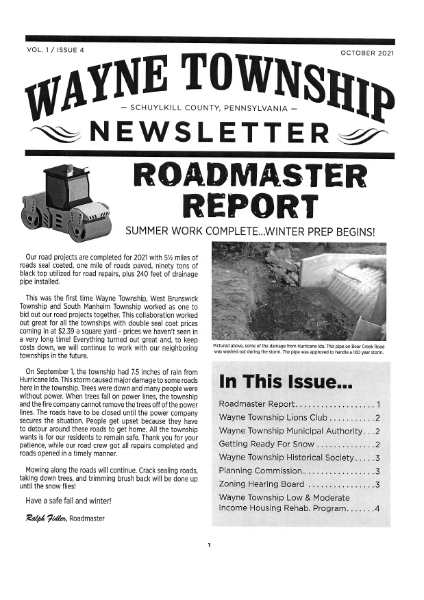 Wayne Township Newsletters Wayne TownshipWayne Township