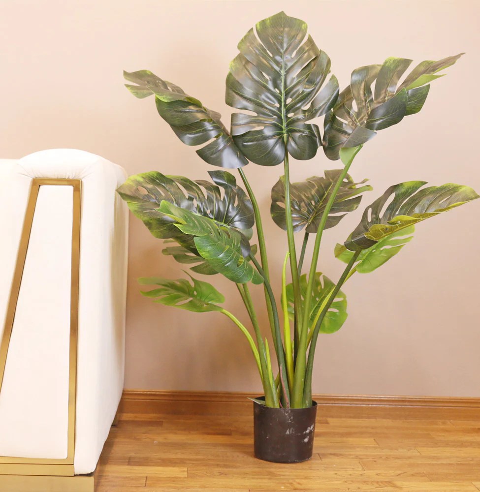 Artificial Monstera Plant ( Shine) (4') WAYSAVING