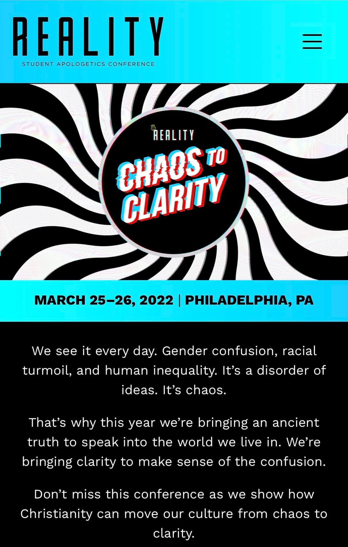 Stand To Reason’s Reality Student Apologetics Conference 2022 Way