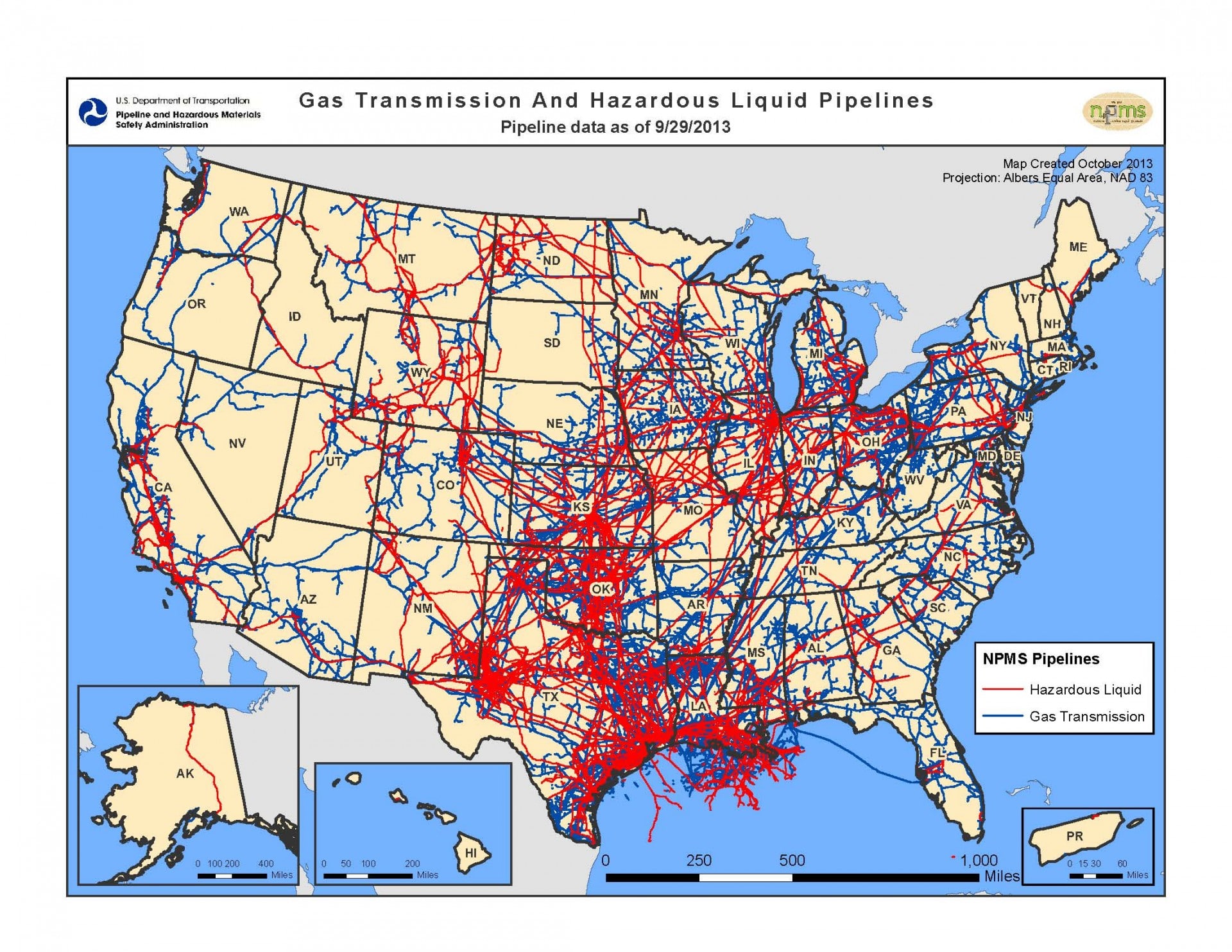 Natural Gas Pipeline System Map