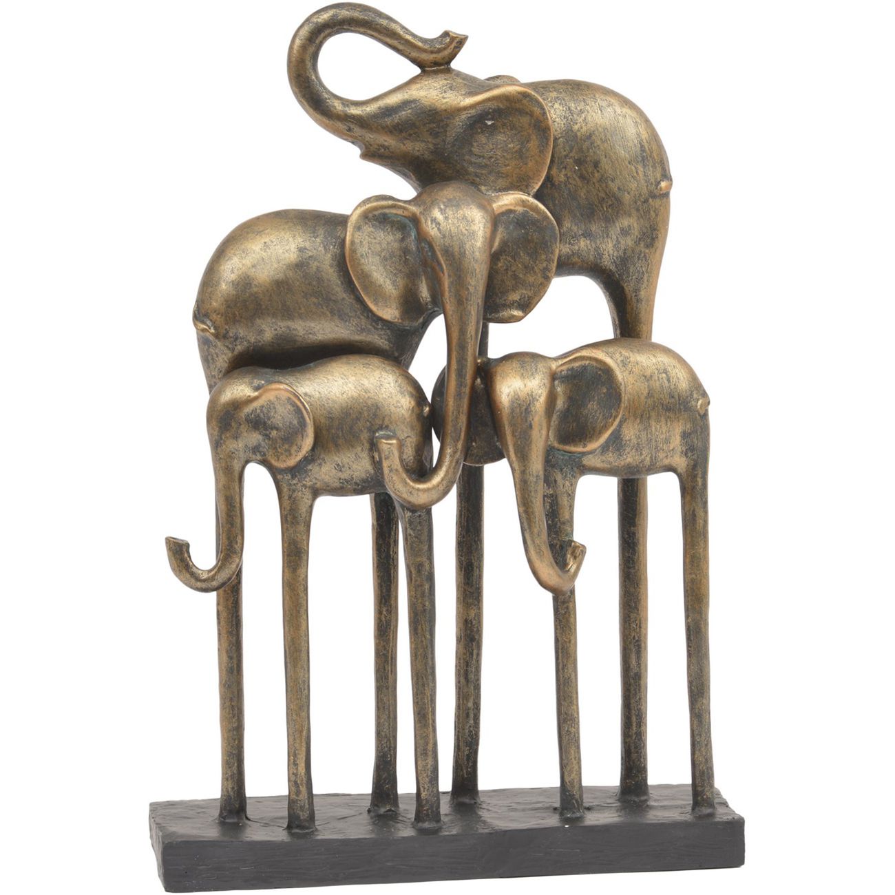 Antique Bronze Elephants Sculpture WBR Interiors