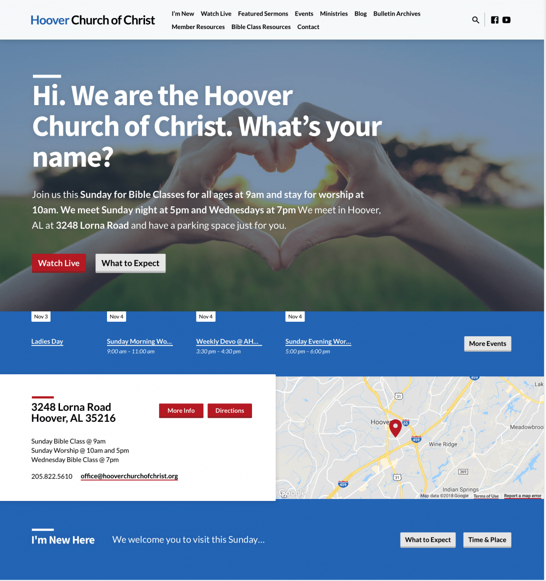 Hoover Church of Christ WB Web Designs
