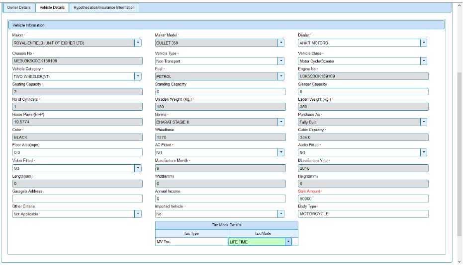 Online Payment of Motor Vehicle Taxes and Fees Conditions WBXPress