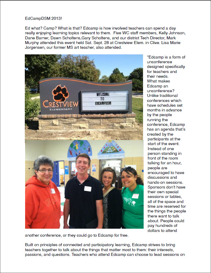 EdCampDSM 2013 ster City Community Schools