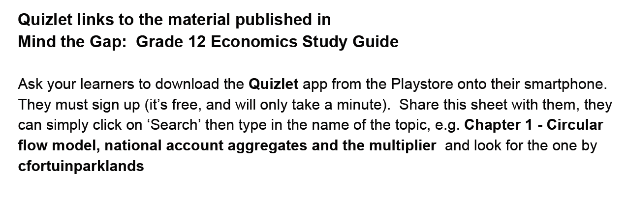 12th grade Economics Flashcards Quizlet