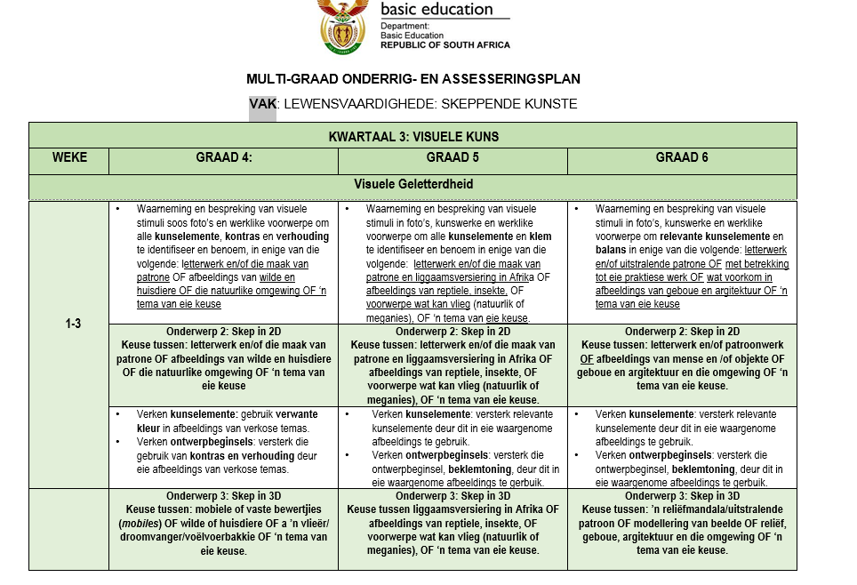 MULTIGRAAD ONDERRIG EN ASSESSERINGSPLAN VIR LEWENSVAARDI